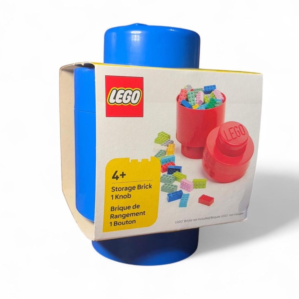 LEGO Blue Storage Brick Knob